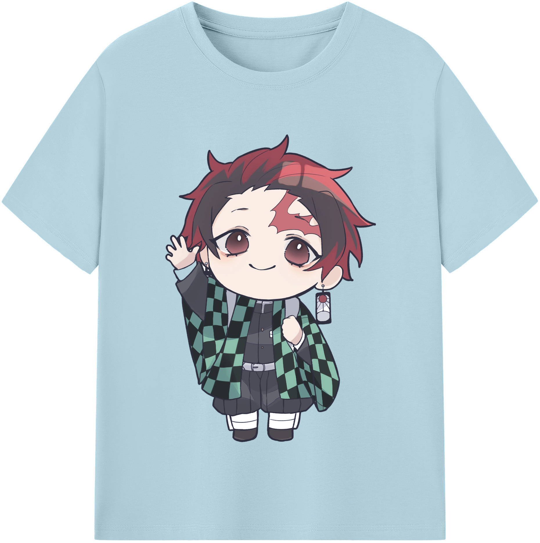 （画像用） 鬼滅の刃 竈門 炭治郎／かまど たんじろう Kamado Tanjirou 綿100％半袖Tシャツ（フロントプリント）